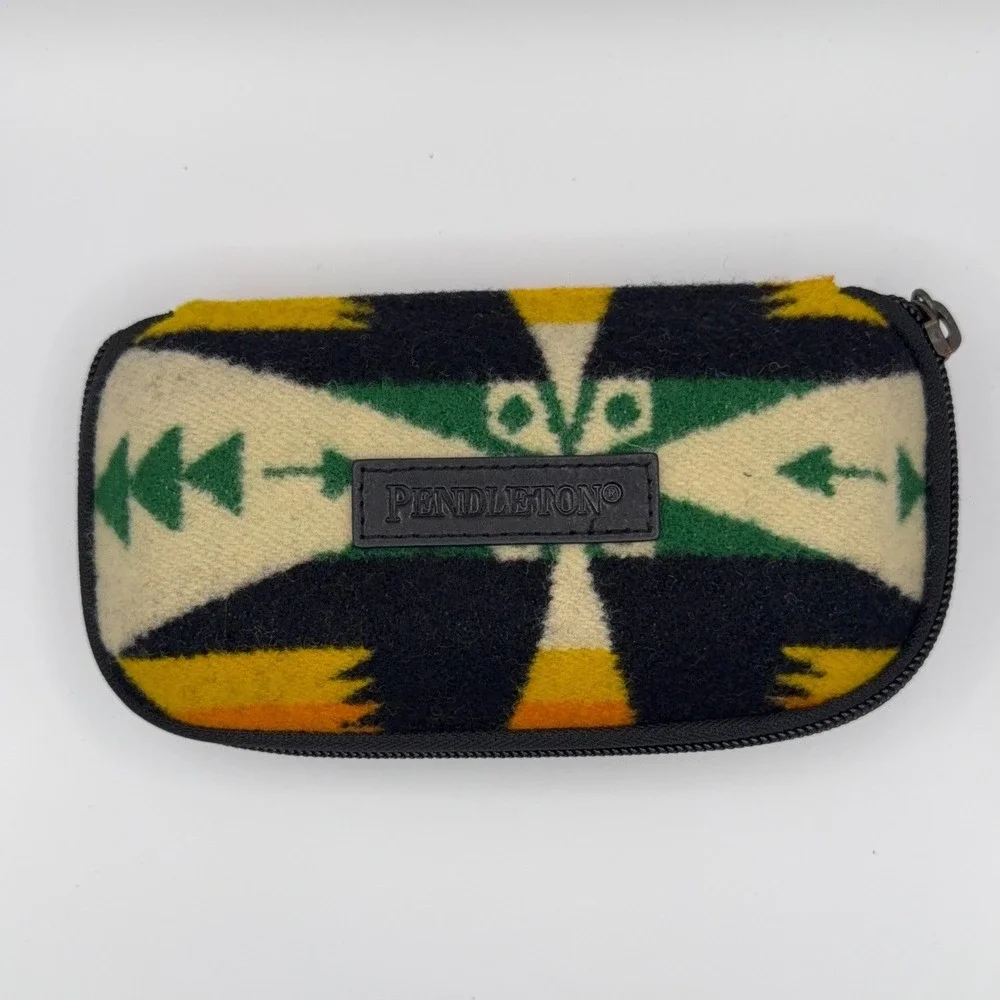 Pendleton Wool Zippered Glasses Case Pouch Southwestern Geometric Multi Color